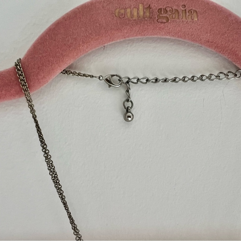 Urban Outfitters Western Silver and Turquoise Crescent Pendant Necklace - Picture 5 of 5